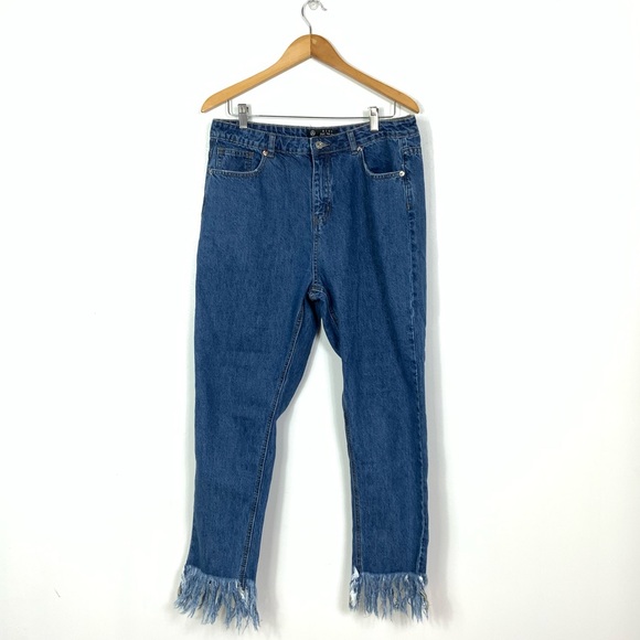 frayed edge jeans